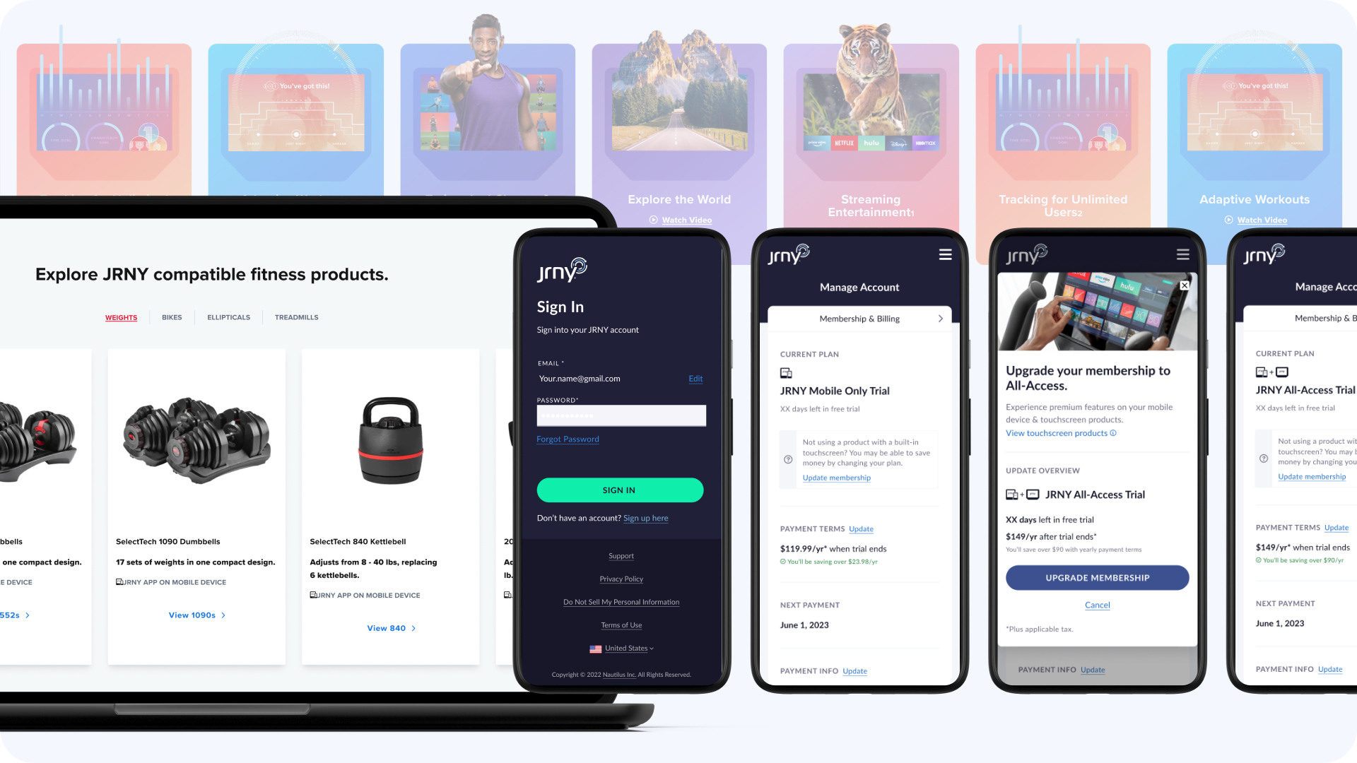 JRNY Connected Fitness Platform